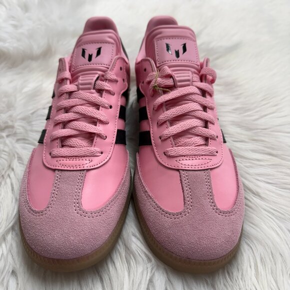 Adidas Samba Messi Light Pink Black Mens Shoes JP7844 NEW Multi Sz - Picture 3 of 5